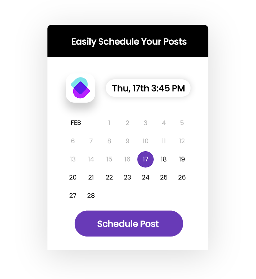 social scheduler date picker